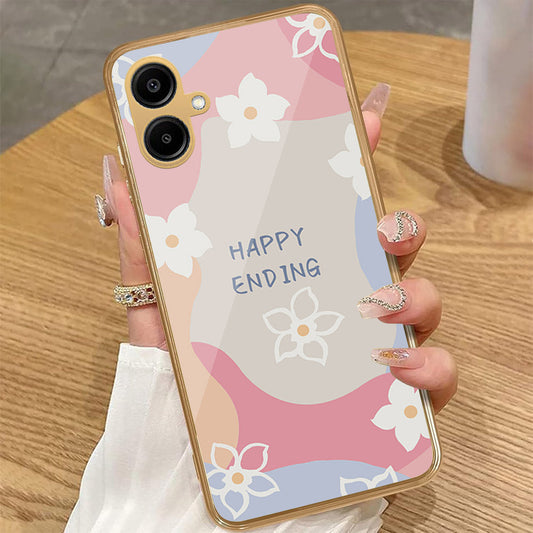 Samsung Galaxy A06 - Happy Series - HQ Premium Shine Durable Golden Electroplate Case