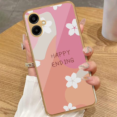 Samsung Galaxy A06 - Happy Series - HQ Premium Shine Durable Golden Electroplate Case