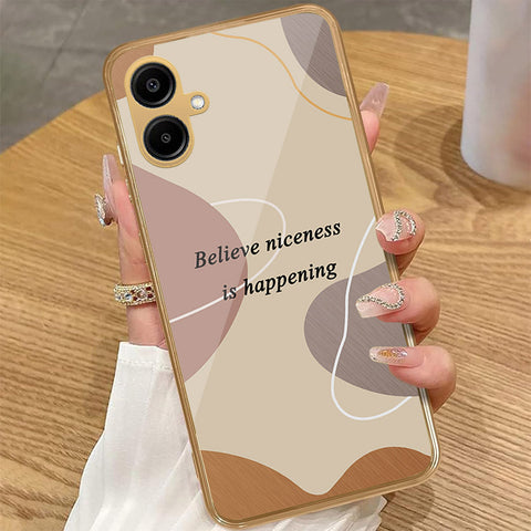 Samsung Galaxy A06 - Happy Series - HQ Premium Shine Durable Golden Electroplate Case