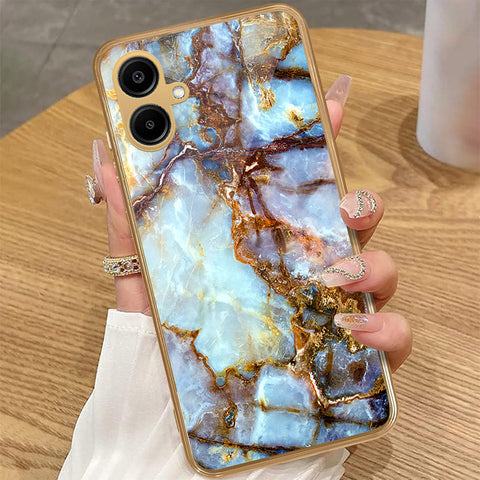 Samsung Galaxy A06 - Colorful Marble Series - HQ Premium Shine Durable Golden Electroplate Case