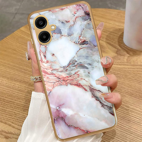 Samsung Galaxy A06 - Colorful Marble Series - HQ Premium Shine Durable Golden Electroplate Case