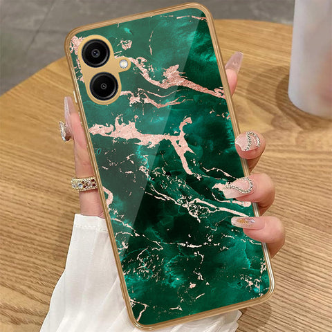 Samsung Galaxy A06 - Colorful Marble Series - HQ Premium Shine Durable Golden Electroplate Case