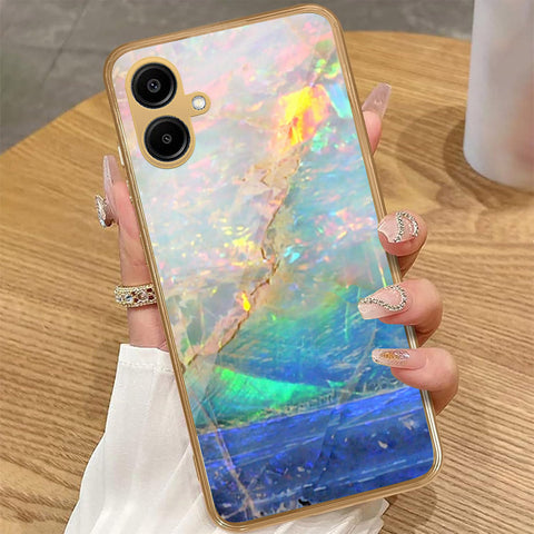 Samsung Galaxy A06 - Colorful Marble Series - HQ Premium Shine Durable Golden Electroplate Case