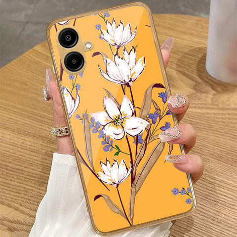 Samsung Galaxy A06 - Floral Series - HQ Premium Shine Durable Golden Electroplate Case