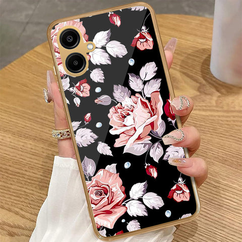 Samsung Galaxy A06 - Floral Series - HQ Premium Shine Durable Golden Electroplate Case