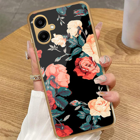 Samsung Galaxy A06 - Floral Series 2 - HQ Premium Shine Durable Golden Electroplate Case