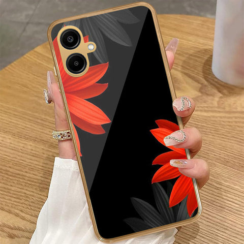 Samsung Galaxy A06 - Floral Series 2 - HQ Premium Shine Durable Golden Electroplate Case