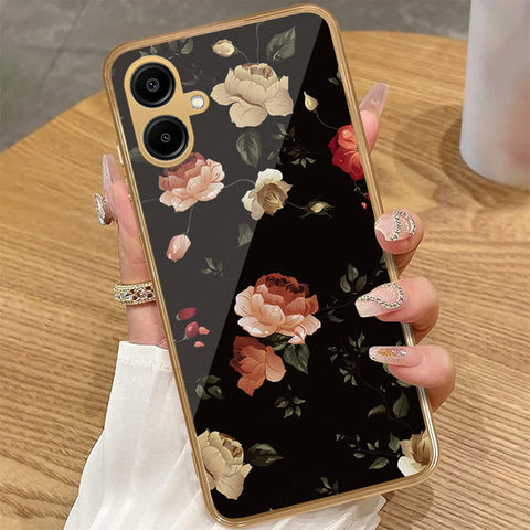 Samsung Galaxy A06 - Floral Series 2 - HQ Premium Shine Durable Golden Electroplate Case