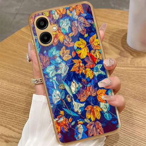 Samsung Galaxy A06 - Floral Series 2 - HQ Premium Shine Durable Golden Electroplate Case