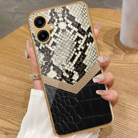 Samsung Galaxy A06 - Printed Skins Series - HQ Premium Shine Durable Golden Electroplate Case