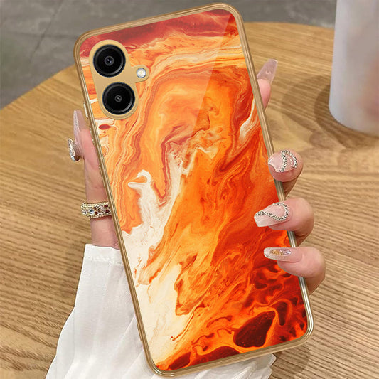 Samsung Galaxy A06 - Mystic Marble Series - HQ Premium Shine Durable Golden Electroplate Case