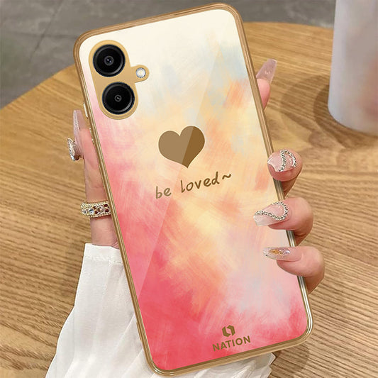 Samsung Galaxy A06 - Onation Heart Series - HQ Premium Shine Durable Golden Electroplate Case