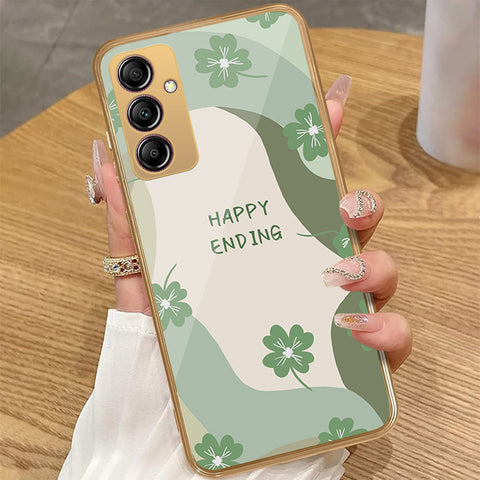 Samsung Galaxy A14 - Happy Series - HQ Premium Shine Durable Golden Electroplate Case