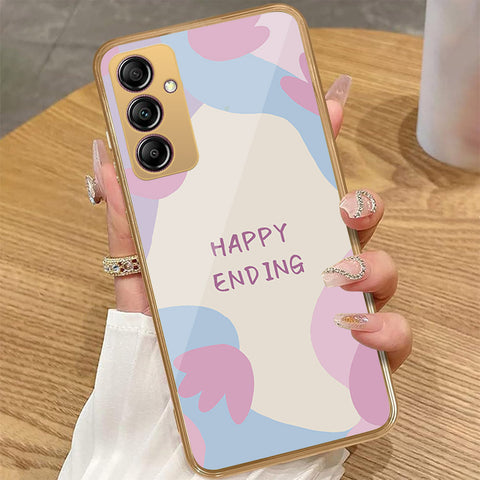 Samsung Galaxy A14 5G - Happy Series - HQ Premium Shine Durable Golden Electroplate Case