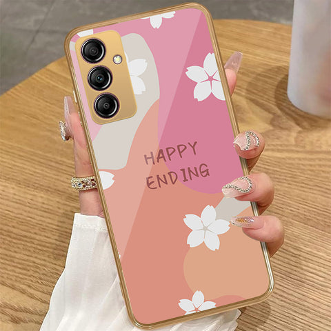 Samsung Galaxy A14 - Happy Series - HQ Premium Shine Durable Golden Electroplate Case