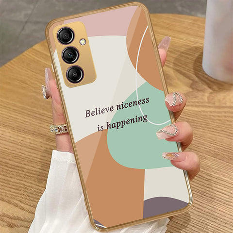 Samsung Galaxy A14 5G - Happy Series - HQ Premium Shine Durable Golden Electroplate Case