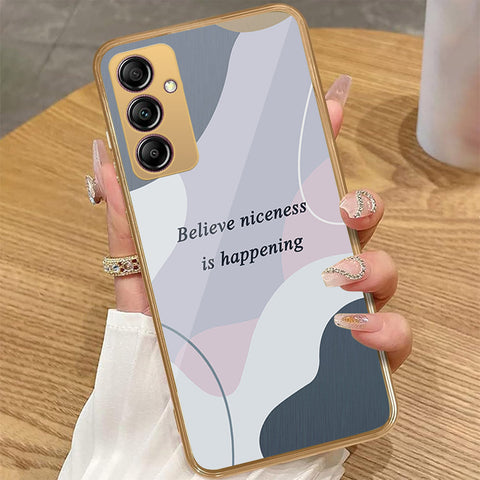 Samsung Galaxy A14 5G - Happy Series - HQ Premium Shine Durable Golden Electroplate Case