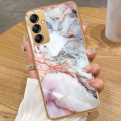 Samsung Galaxy A14 5G - Colorful Marble Series - HQ Premium Shine Durable Golden Electroplate Case