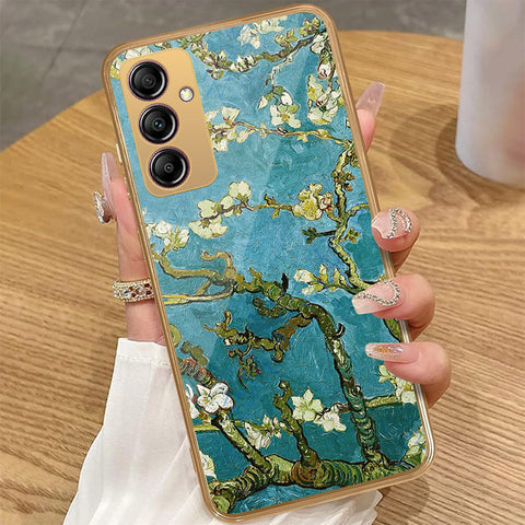 Samsung Galaxy A14 - Floral Series 2 - HQ Premium Shine Durable Golden Electroplate Case