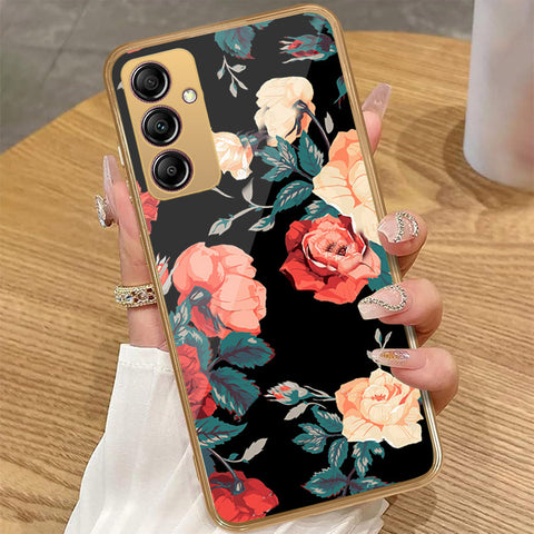 Samsung Galaxy A14 5G - Floral Series 2 - HQ Premium Shine Durable Golden Electroplate Case
