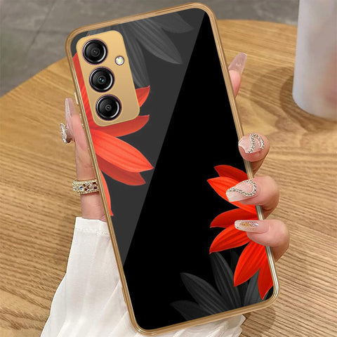 Samsung Galaxy A14 - Floral Series 2 - HQ Premium Shine Durable Golden Electroplate Case