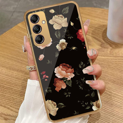 Samsung Galaxy A14 - Floral Series 2 - HQ Premium Shine Durable Golden Electroplate Case
