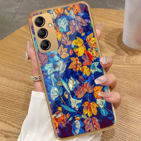 Samsung Galaxy A14 - Floral Series 2 - HQ Premium Shine Durable Golden Electroplate Case