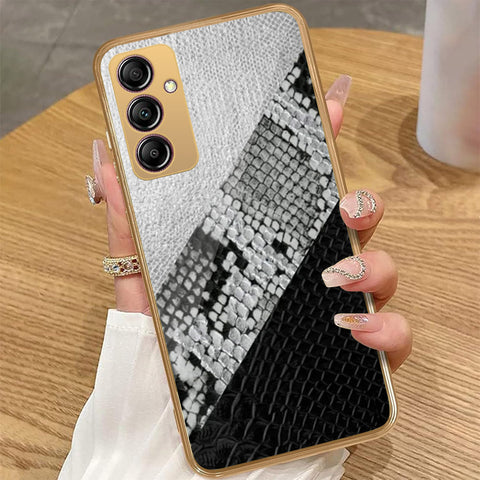 Samsung Galaxy A14 - Printed Skins Series - HQ Premium Shine Durable Golden Electroplate Case