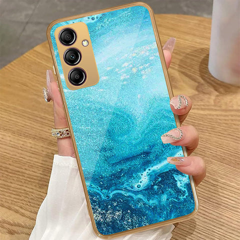 Samsung Galaxy A14 5G - Mystic Marble Series - HQ Premium Shine Durable Golden Electroplate Case