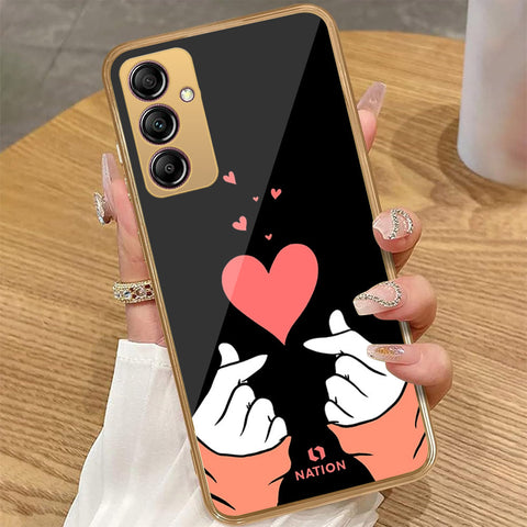 Samsung Galaxy A14 5G - Onation Heart Series - HQ Premium Shine Durable Golden Electroplate Case