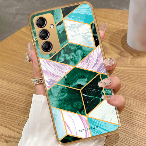 Samsung Galaxy A14 5G - O'Nation Shades of Marble Series - HQ Premium Shine Durable Golden Electroplate Case
