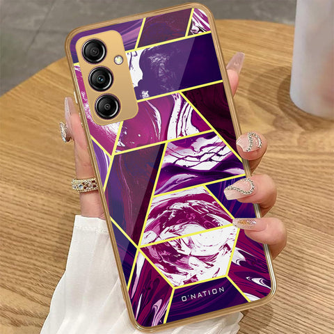 Samsung Galaxy A14 5G - O'Nation Shades of Marble Series - HQ Premium Shine Durable Golden Electroplate Case