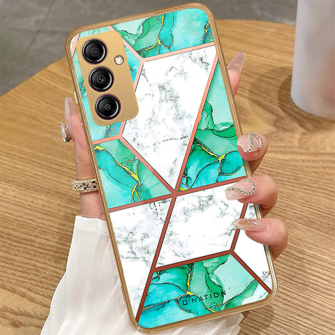 Samsung Galaxy A14 5G - O'Nation Shades of Marble Series - HQ Premium Shine Durable Golden Electroplate Case