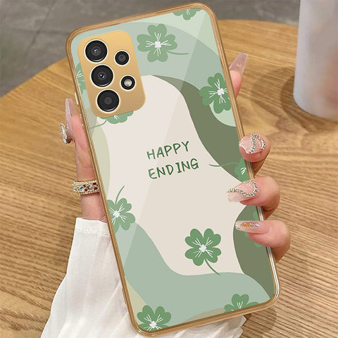 Samsung Galaxy A23 5G - Happy Series - HQ Premium Shine Durable Golden Electroplate Case