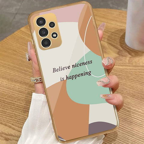 Samsung Galaxy A23 - Happy Series - HQ Premium Shine Durable Golden Electroplate Case