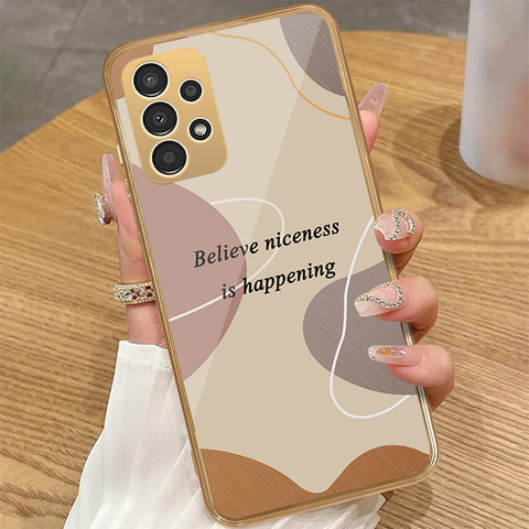 Samsung Galaxy A23 5G - Happy Series - HQ Premium Shine Durable Golden Electroplate Case