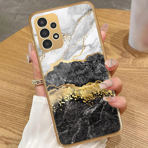 Samsung Galaxy A23 5G - Colorful Marble Series - HQ Premium Shine Durable Golden Electroplate Case
