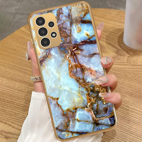 Samsung Galaxy A23 5G - Colorful Marble Series - HQ Premium Shine Durable Golden Electroplate Case