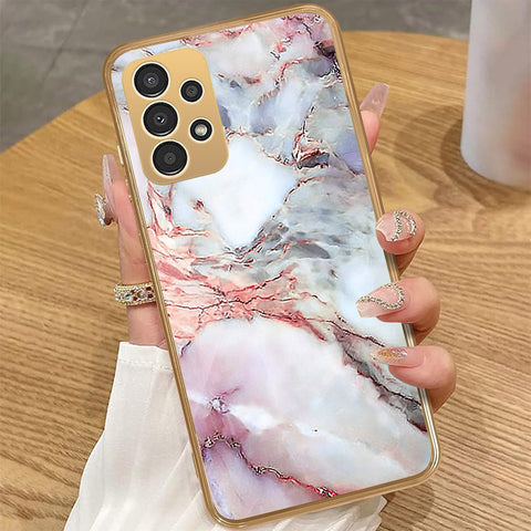 Samsung Galaxy A23 5G - Colorful Marble Series - HQ Premium Shine Durable Golden Electroplate Case
