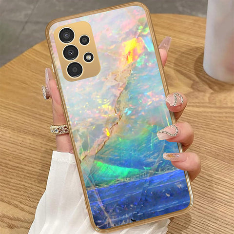 Samsung Galaxy A72 - Colorful Marble Series - HQ Premium Shine Durable Golden Electroplate Case