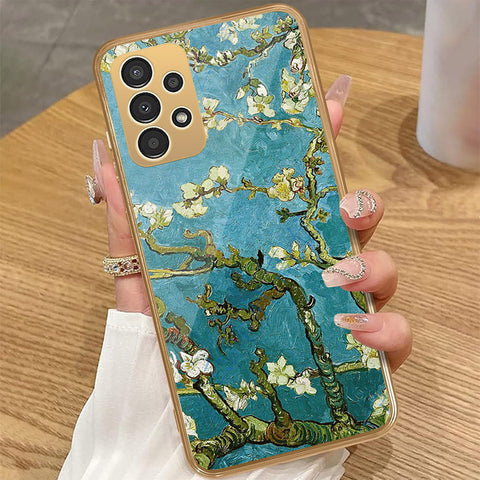 Samsung Galaxy A23 5G - Floral Series 2 - HQ Premium Shine Durable Golden Electroplate Case