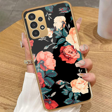 Samsung Galaxy A53 5G - Floral Series 2 - HQ Premium Shine Durable Golden Electroplate Case