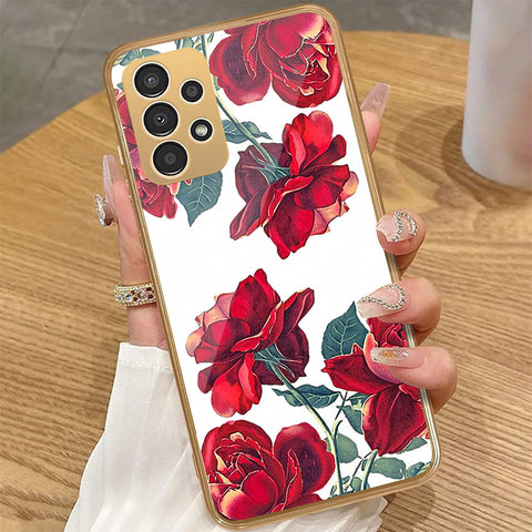 Samsung Galaxy A53 5G - Floral Series 2 - HQ Premium Shine Durable Golden Electroplate Case
