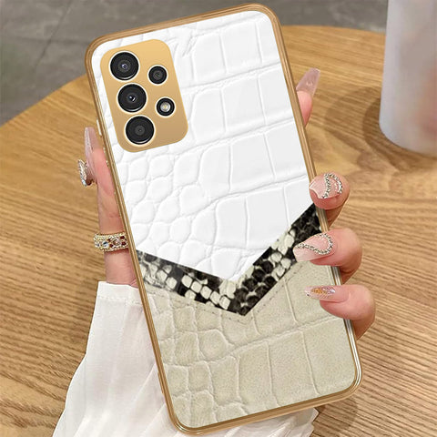 Samsung Galaxy A13 - Printed Skins Series - HQ Premium Shine Durable Golden Electroplate Case