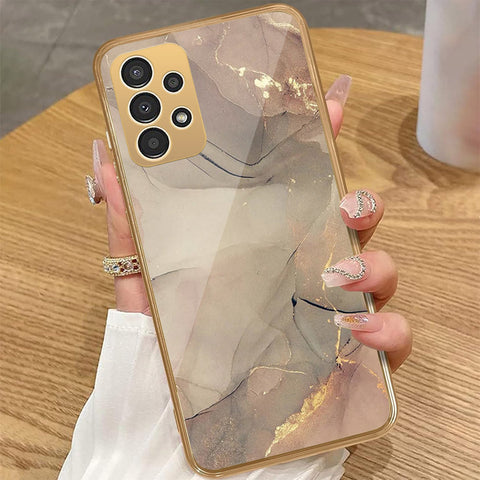 Samsung Galaxy A23 5G - Mystic Marble Series - HQ Premium Shine Durable Golden Electroplate Case