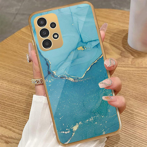 Samsung Galaxy A32 - Mystic Marble Series - HQ Premium Shine Durable Golden Electroplate Case