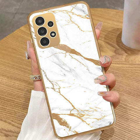 Samsung Galaxy A72 - Mystic Marble Series - HQ Premium Shine Durable Golden Electroplate Case