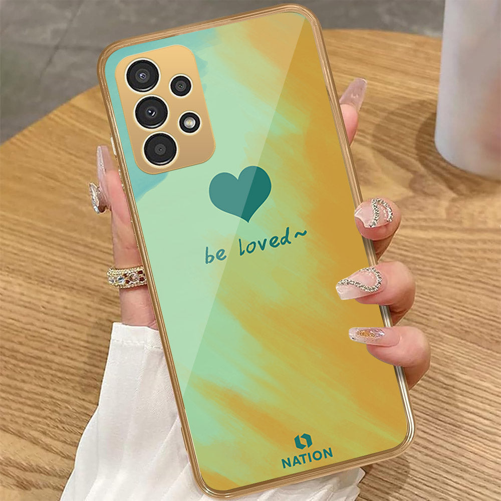 Samsung Galaxy A23 - Onation Heart Series - HQ Premium Shine Durable Golden Electroplate Case (Fast Delivery)(AH)