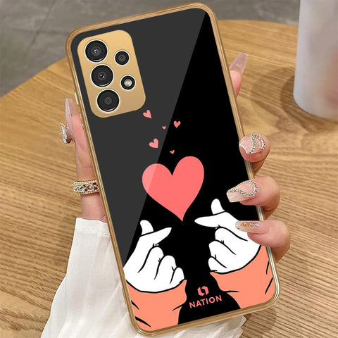 Samsung Galaxy A23 - Onation Heart Series - HQ Premium Shine Durable Golden Electroplate Case