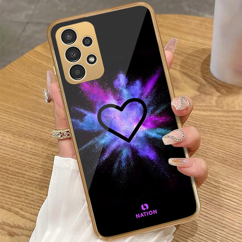 Samsung Galaxy A13 - Onation Heart Series - HQ Premium Shine Durable Golden Electroplate Case